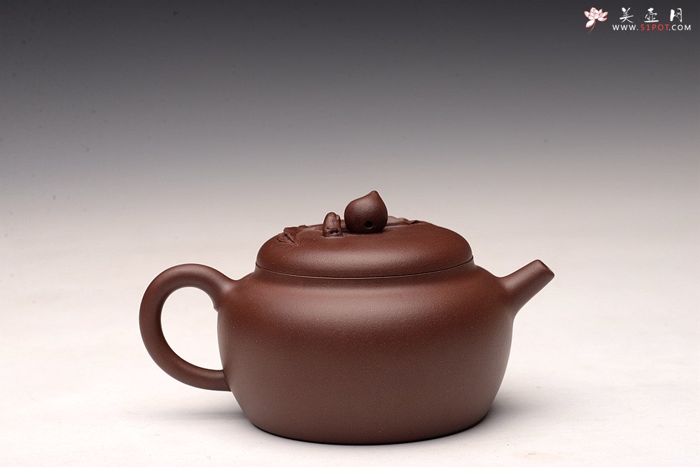 紫砂壶图片：全手桃缘 祝寿送礼佳品 寿桃初熟，寿满三千 - 宜兴紫砂壶网