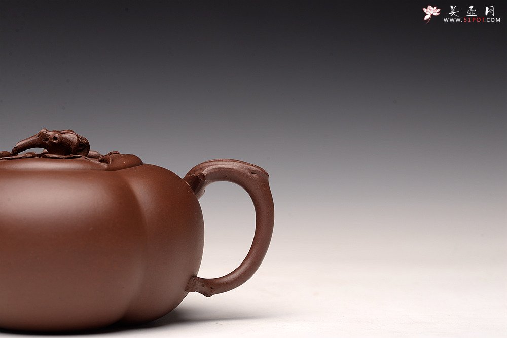 紫砂壶图片：潘丹初丙申春精品 筋囊花货 全手大玉柿 气度饱满 逸品之作 值得珍藏 - 宜兴紫砂壶网