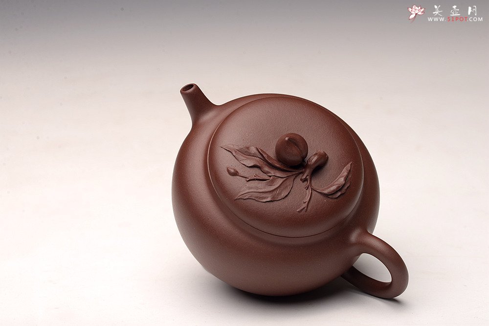 紫砂壶图片：全手桃缘 祝寿送礼佳品 寿桃初熟，寿满三千 - 宜兴紫砂壶网