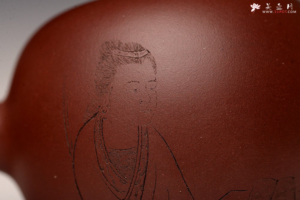 紫砂壶图片：饱满圆润 陈国良款式  一粒珠 游心堂主人装饰 - 宜兴紫砂壶网