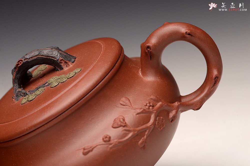 紫砂壶图片：精神 实用花器 三友会聚 地槽青清香 - 宜兴紫砂壶网