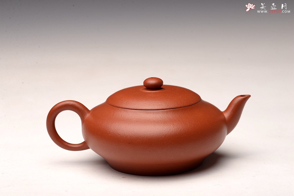紫砂壶图片：王薇丙申全手 大口实用 清秀合手 小红泥虚扁 - 宜兴紫砂壶网