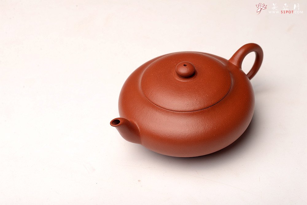 紫砂壶图片：王薇丙申全手 大口实用 清秀合手 小红泥虚扁 - 宜兴紫砂壶网