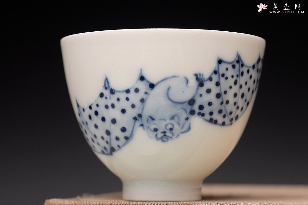 紫砂壶图片：大生（姜寅）玩瓷 小怪兽系列 趣味十足 ~ 品茗对杯 - 宜兴紫砂壶网