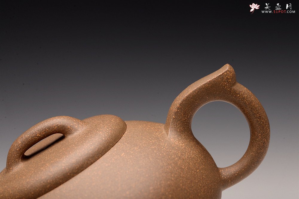 紫砂壶图片：大口扁腹 超级实用 美壶特惠 段泥飞泉 - 宜兴紫砂壶网