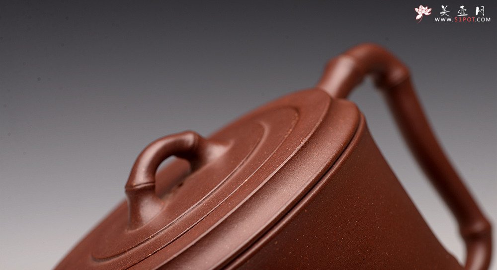 紫砂壶图片：储亚全手代表作 腰圆竹段 颇具难度  灵秀出尘 - 宜兴紫砂壶网