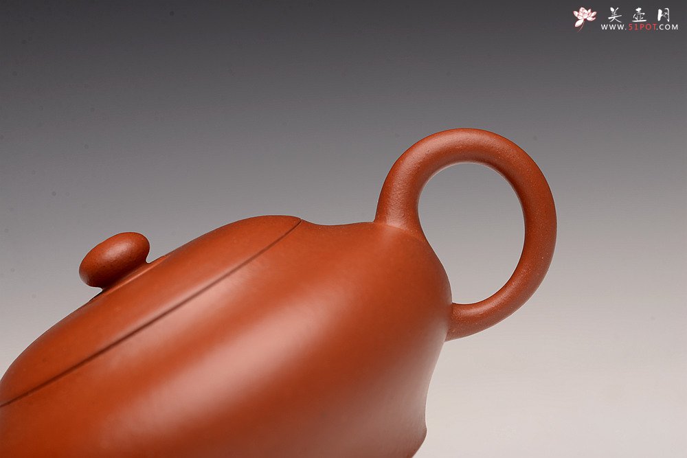 紫砂壶图片：王薇丙申全手 大口实用 清秀合手 小红泥虚扁 - 宜兴紫砂壶网