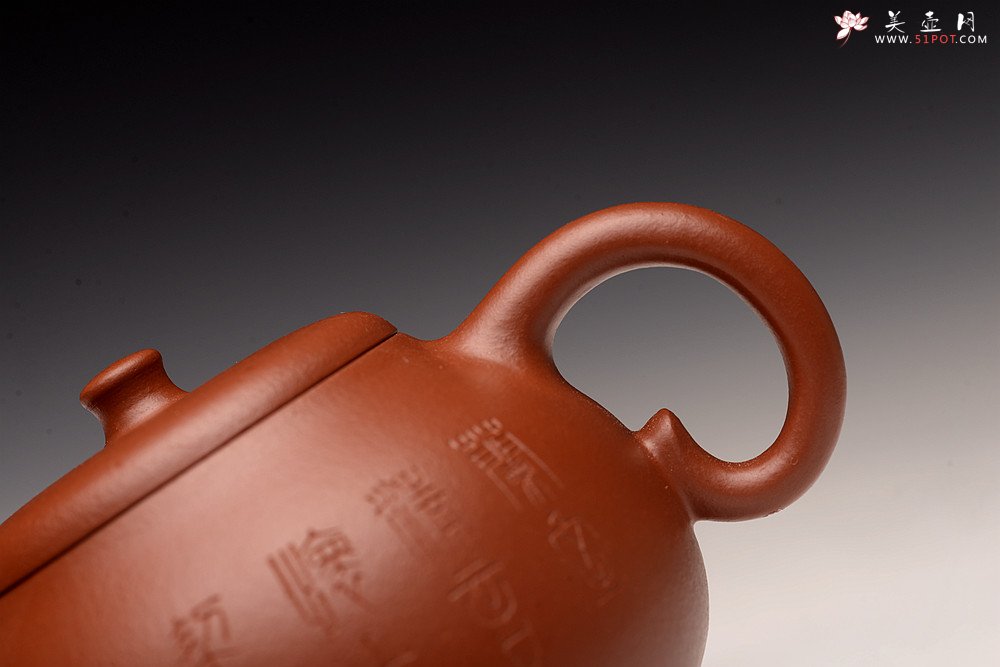 紫砂壶图片：唐文丙申夏新作 婉亭 红艳可人 游心堂主人装饰 - 宜兴紫砂壶网