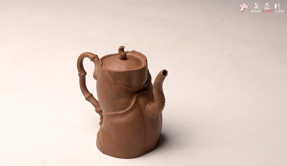 紫砂壶图片：林秀明丙申夏全手原创 摹竹韵寓隐逸之风  隐逸 养怡之福可得永年 - 宜兴紫砂壶网