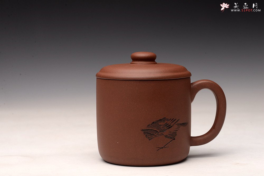 紫砂壶图片： 陆轶舟老师精刻 好料盖杯 精工  - 宜兴紫砂壶网