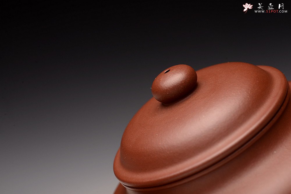 紫砂壶图片：周路健全手新作 传统实用 做工精致 高旭峰款大扁掇只 雄厚大气 - 宜兴紫砂壶网