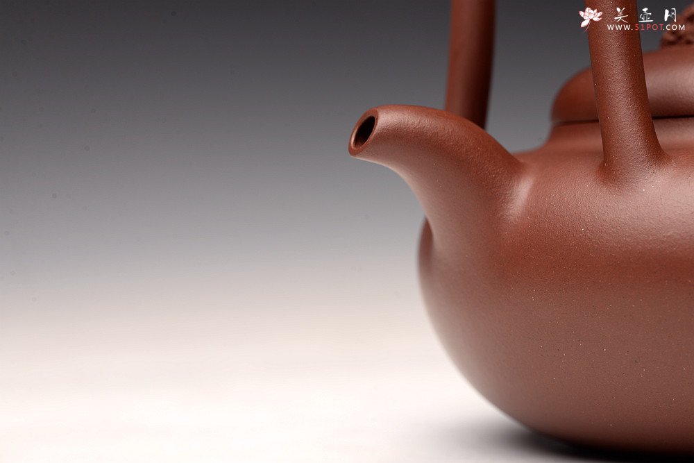 紫砂壶图片：储俊伟丙申夏全手精品 大气磅礴 四号井底槽青 摹古太湖石提梁 - 宜兴紫砂壶网