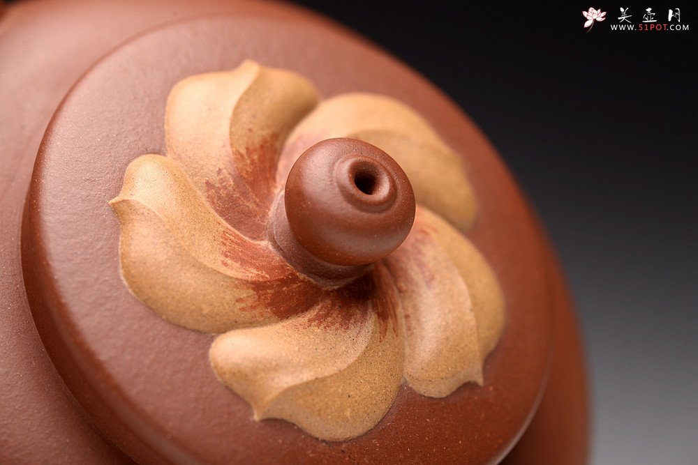 紫砂壶图片：优质底槽青 别具新意 全手锦上添花~ 炮管直流 - 宜兴紫砂壶网