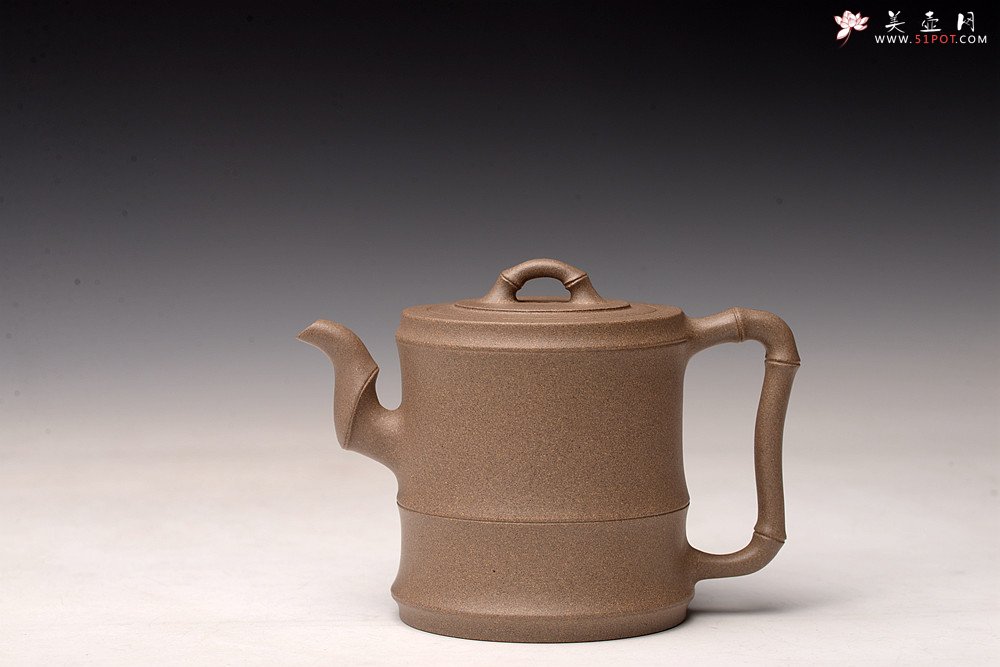 紫砂壶图片：储亚全手获奖作 秀竹套具 颇具难度 灵秀出尘 青段 - 宜兴紫砂壶网