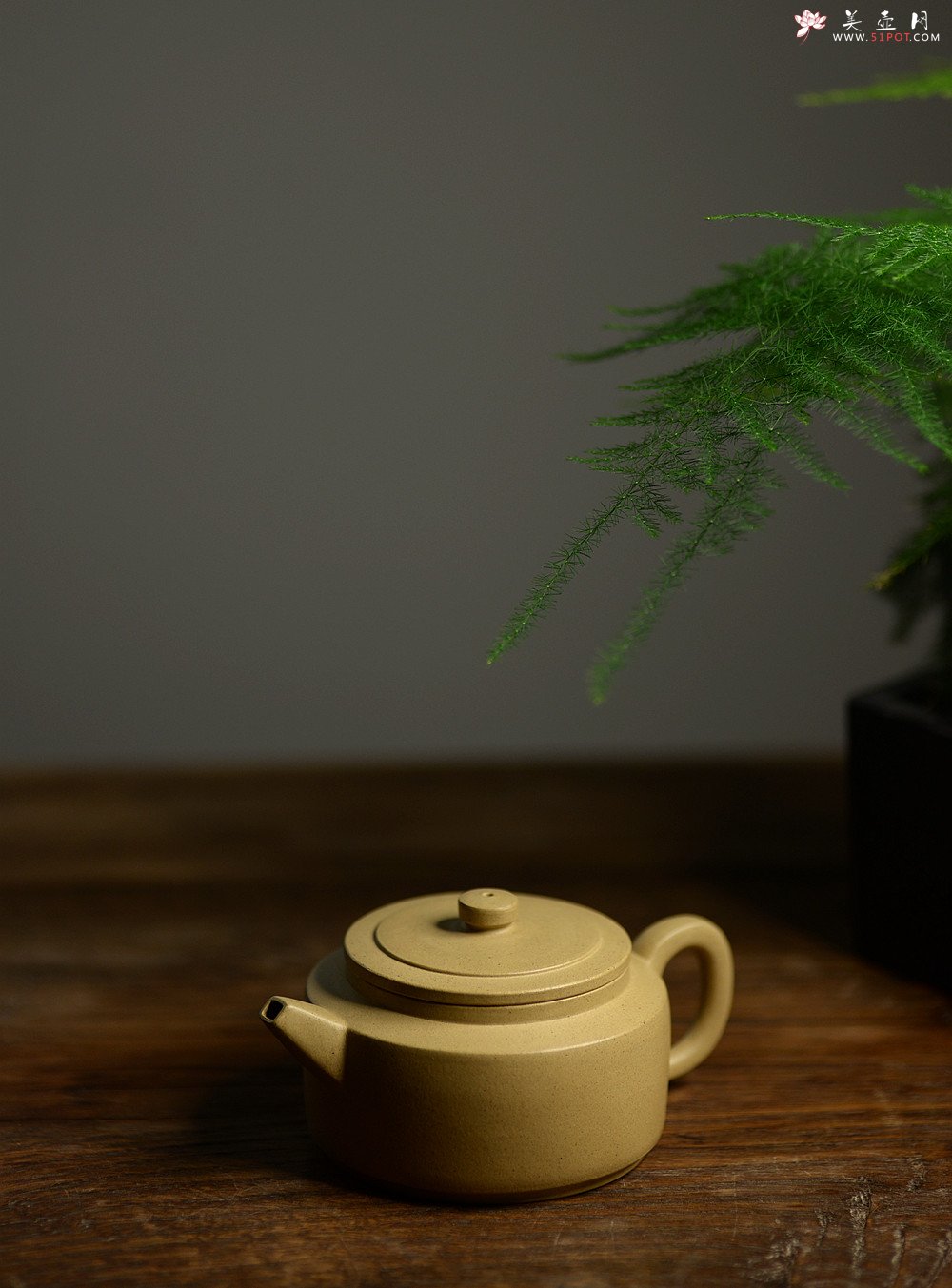 紫砂壶图片：耿其群全手精品 单片拍打 纯净本绿 传统经典 周盘 - 宜兴紫砂壶网