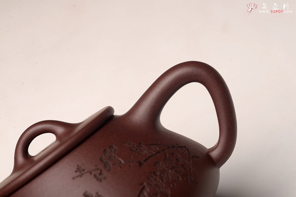 紫砂壶图片：梅骨兰香 全手子冶石瓢 骨肉均挺之精品 - 宜兴紫砂壶网