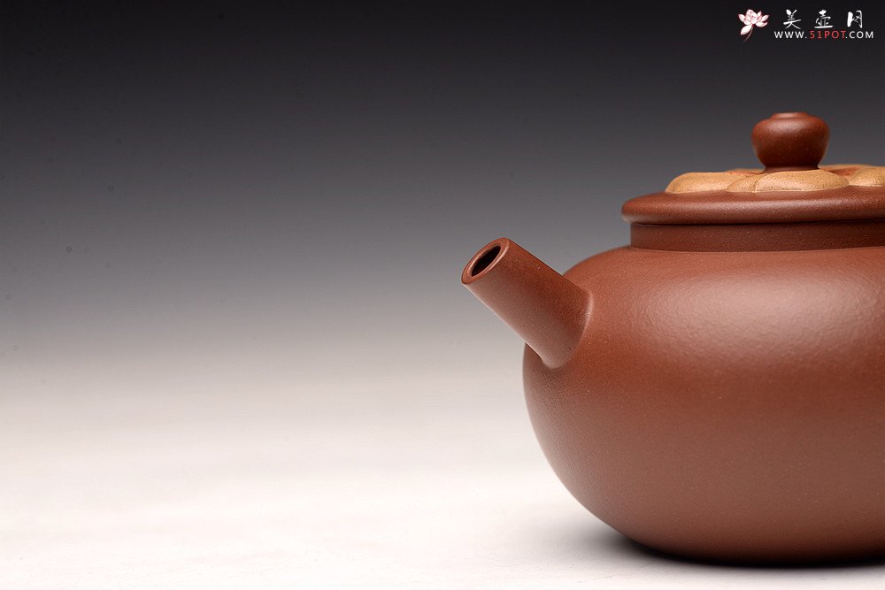 紫砂壶图片：优质底槽青 别具新意 全手锦上添花~ 炮管直流 - 宜兴紫砂壶网