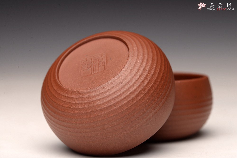 紫砂壶图片：于洪霞丙申夏全手作品 饱满圆润 率真线韵~ 做工精致 怡圆套组 - 宜兴紫砂壶网