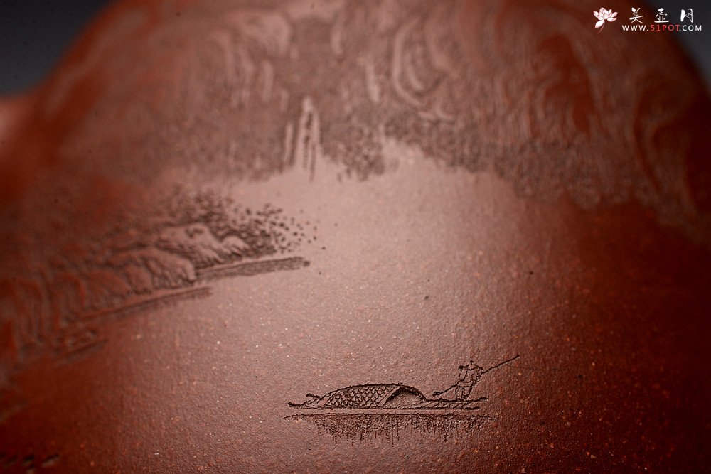 紫砂壶图片：通景山水 丰润挺拔  优质地槽青 全手大汉铎 - 宜兴紫砂壶网