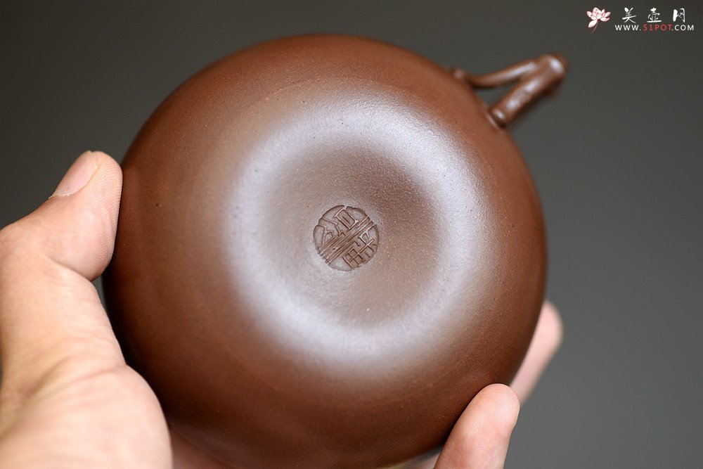 紫砂壶图片：实力派潘丹初丙申夏 优质紫泥  国画入壶 秀雅文气 全手原创福竹o(∩_∩)o - 宜兴紫砂壶网