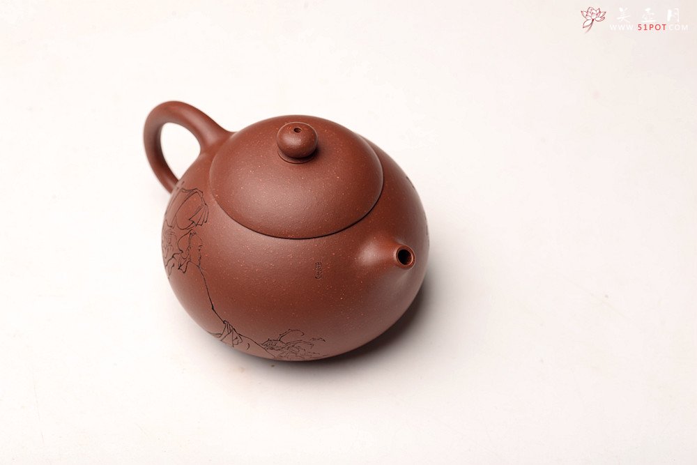 紫砂壶图片：美壶特惠 路达作品 全手文旦 一树装饰 圆润饱满 实用耐品 - 宜兴紫砂壶网