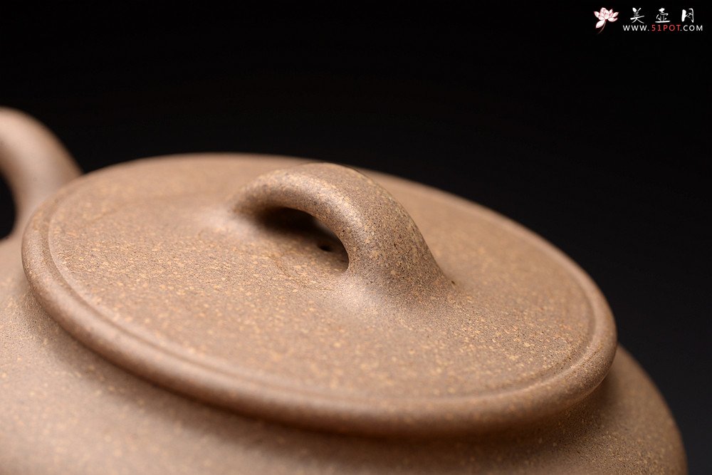 紫砂壶图片：周路健全手新作 过桥扁腹 大口小品实用 陆轶舟装饰 - 宜兴紫砂壶网