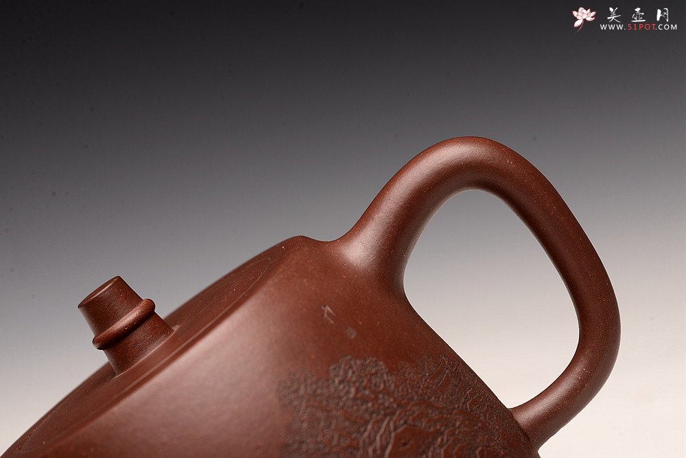 紫砂壶图片：通景山水 丰润挺拔  优质地槽青 全手大汉铎 - 宜兴紫砂壶网