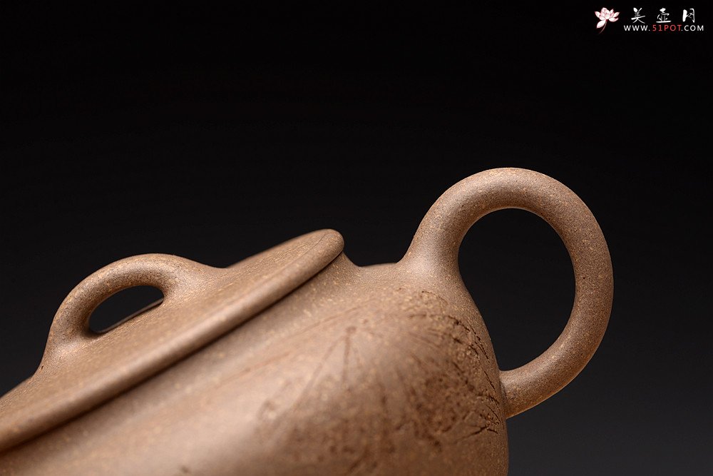 紫砂壶图片：周路健全手新作 过桥扁腹 大口小品实用 陆轶舟装饰 - 宜兴紫砂壶网