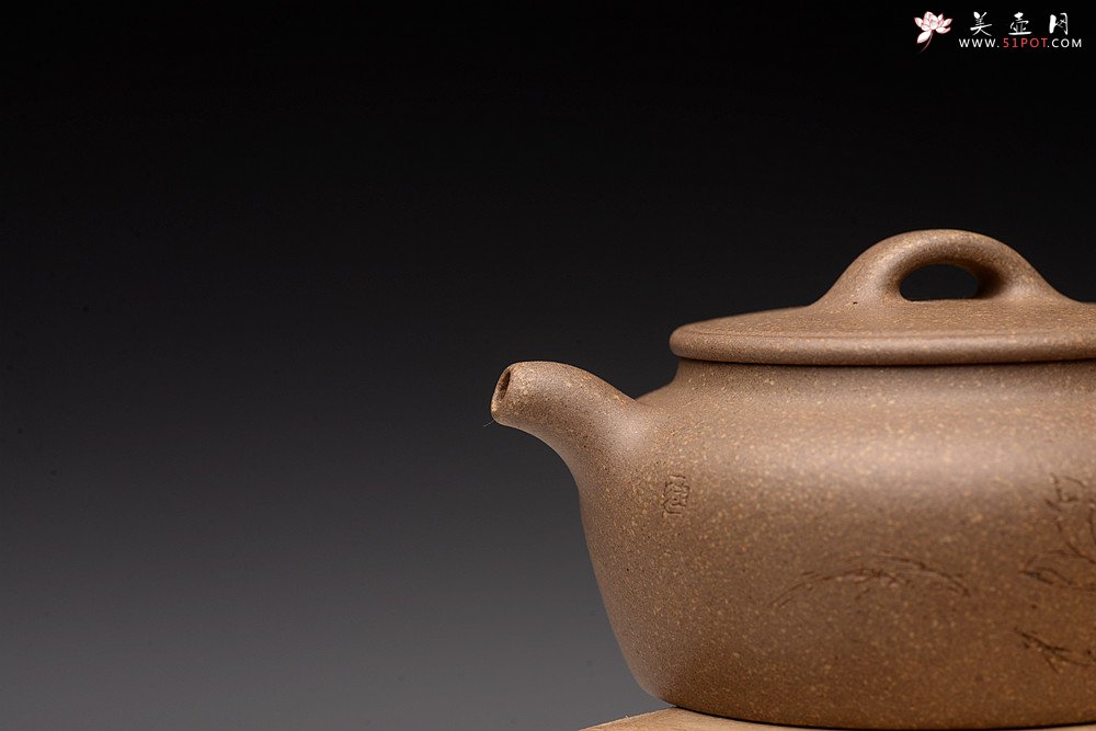紫砂壶图片：周路健全手新作 过桥扁腹 大口小品实用 陆轶舟装饰 - 宜兴紫砂壶网