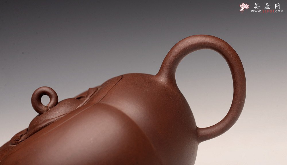紫砂壶图片：潘丹初丙申夏精品 筋囊花货 全手玉柿二式 秀美逸品 爱不释手的精品 - 宜兴紫砂壶网