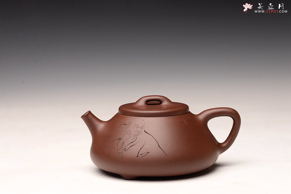 紫砂壶图片：吴杰全手新品 游心堂精心装饰 摹古之东石瓢~ 文气十足 - 宜兴紫砂壶网