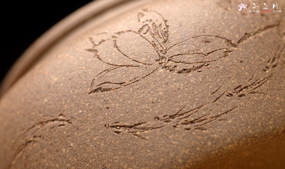 紫砂壶图片：周路健全手新作 过桥扁腹 大口小品实用 陆轶舟装饰 - 宜兴紫砂壶网