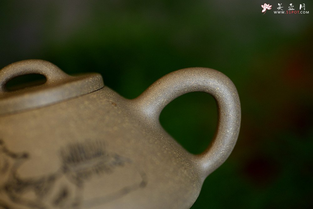 紫砂壶图片：周路健丙申夏全手新作  古意盎然 优质青段 心舟石瓢 陆轶舟文气装饰 - 宜兴紫砂壶网