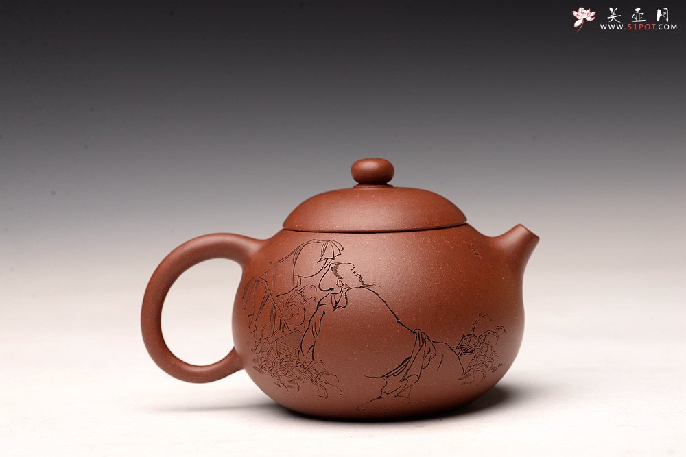 紫砂壶图片：美壶特惠 路达作品 全手文旦 一树装饰 圆润饱满 实用耐品 - 宜兴紫砂壶网