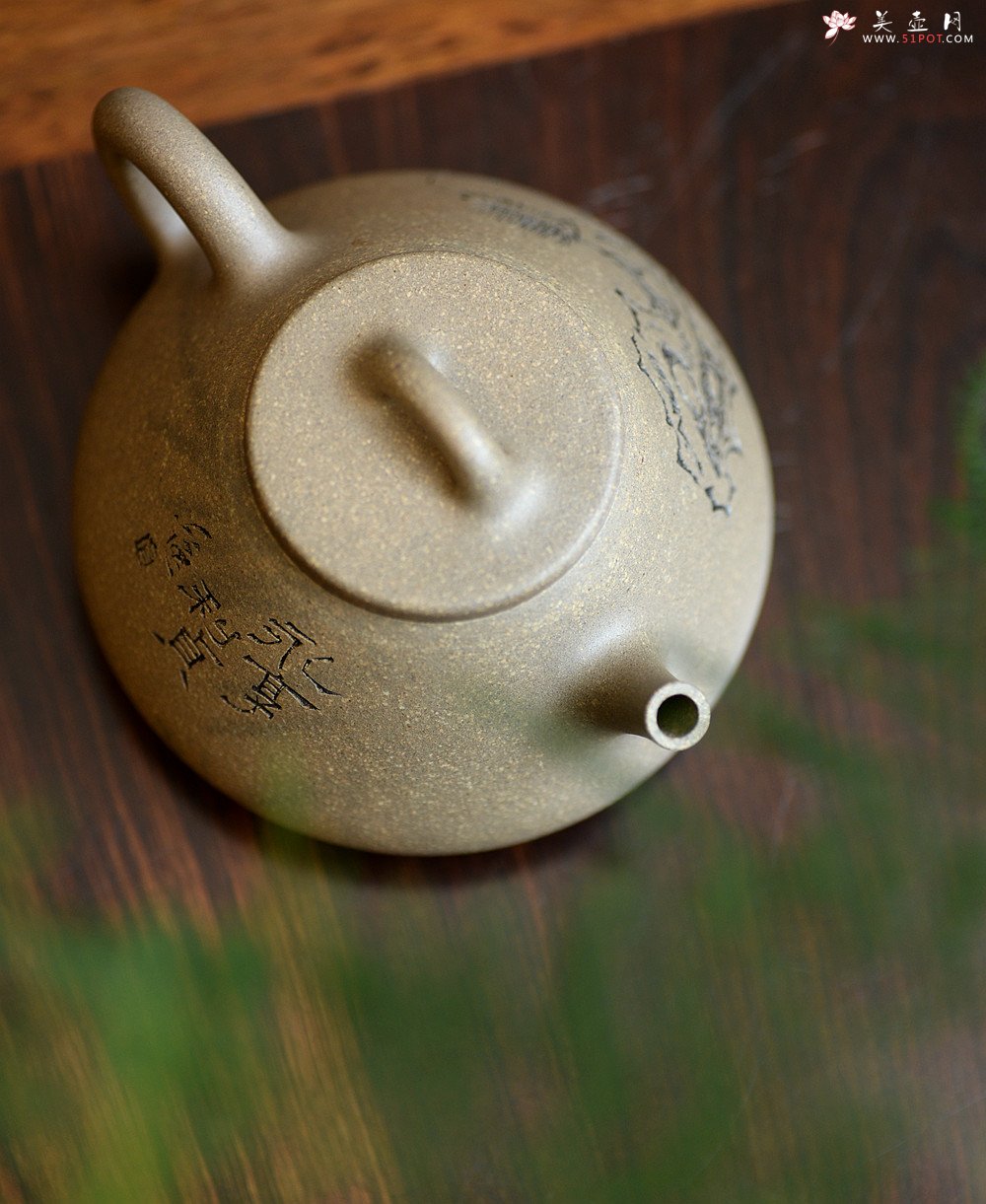 紫砂壶图片：周路健丙申夏全手新作  古意盎然 优质青段 心舟石瓢 陆轶舟文气装饰 - 宜兴紫砂壶网