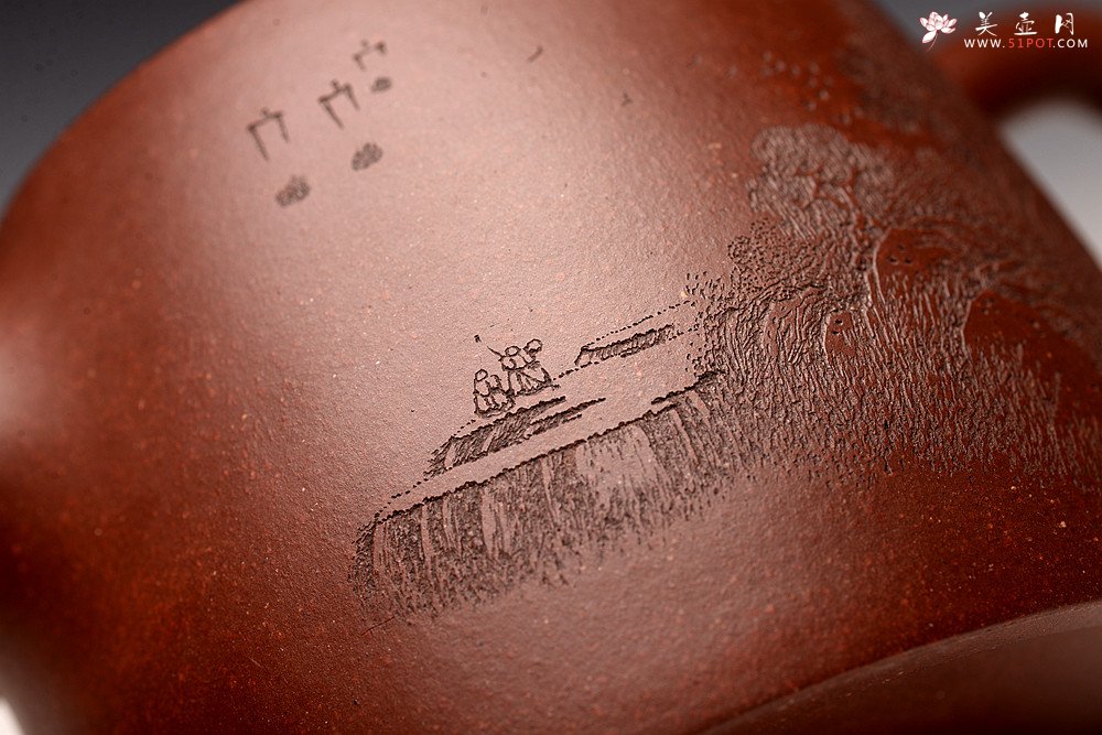 紫砂壶图片：通景山水 丰润挺拔  优质地槽青 全手大汉铎 - 宜兴紫砂壶网