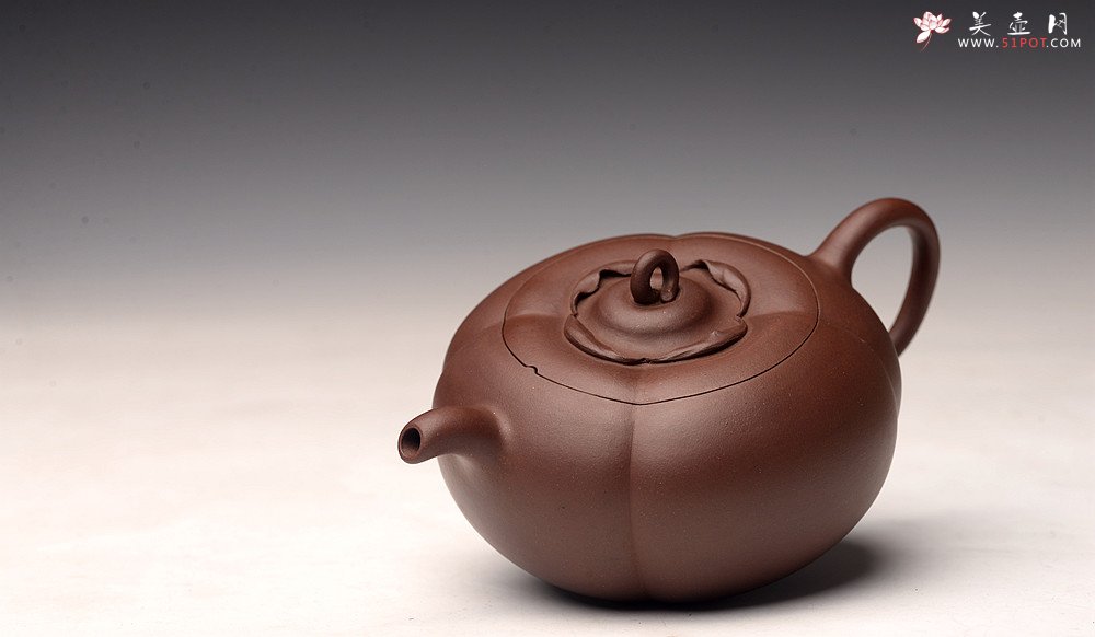 紫砂壶图片：潘丹初丙申夏精品 筋囊花货 全手玉柿二式 秀美逸品 爱不释手的精品 - 宜兴紫砂壶网