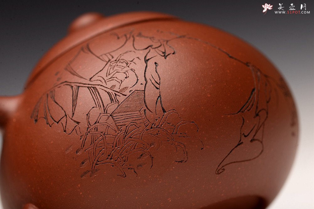 紫砂壶图片：美壶特惠 路达作品 全手文旦 一树装饰 圆润饱满 实用耐品 - 宜兴紫砂壶网