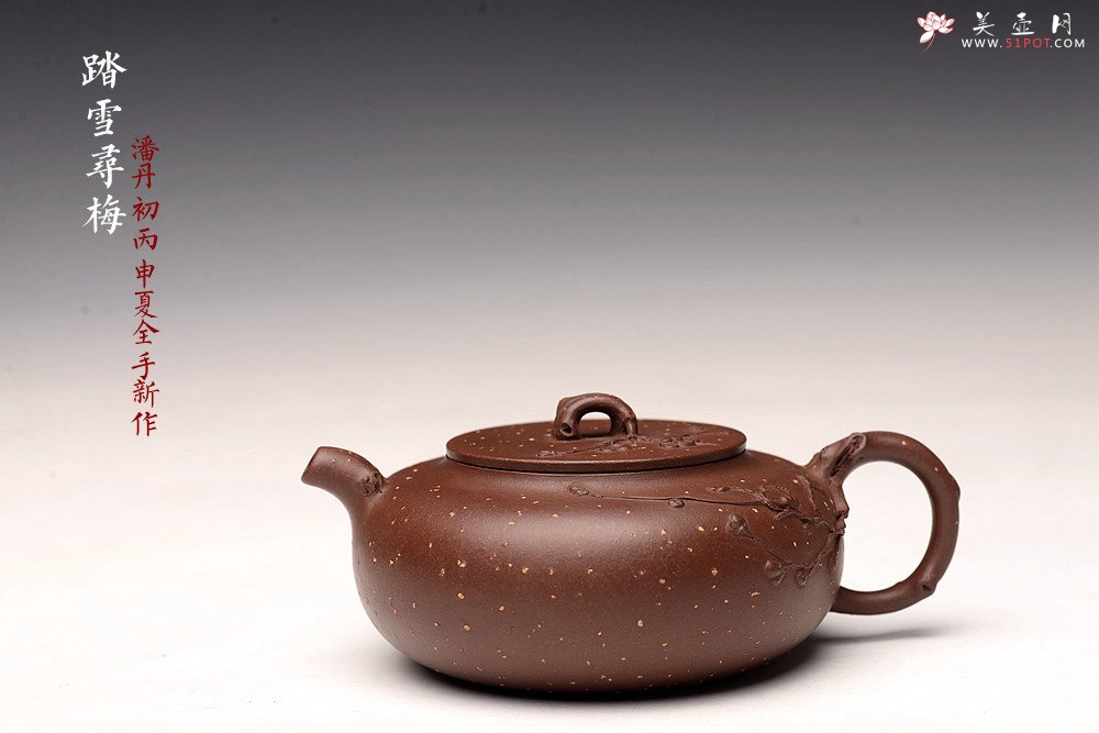 紫砂壶图片：潘丹初丙申夏全手作品~ 温文尔雅 踏雪寻梅 灵秀之作 雪中情 - 宜兴紫砂壶网