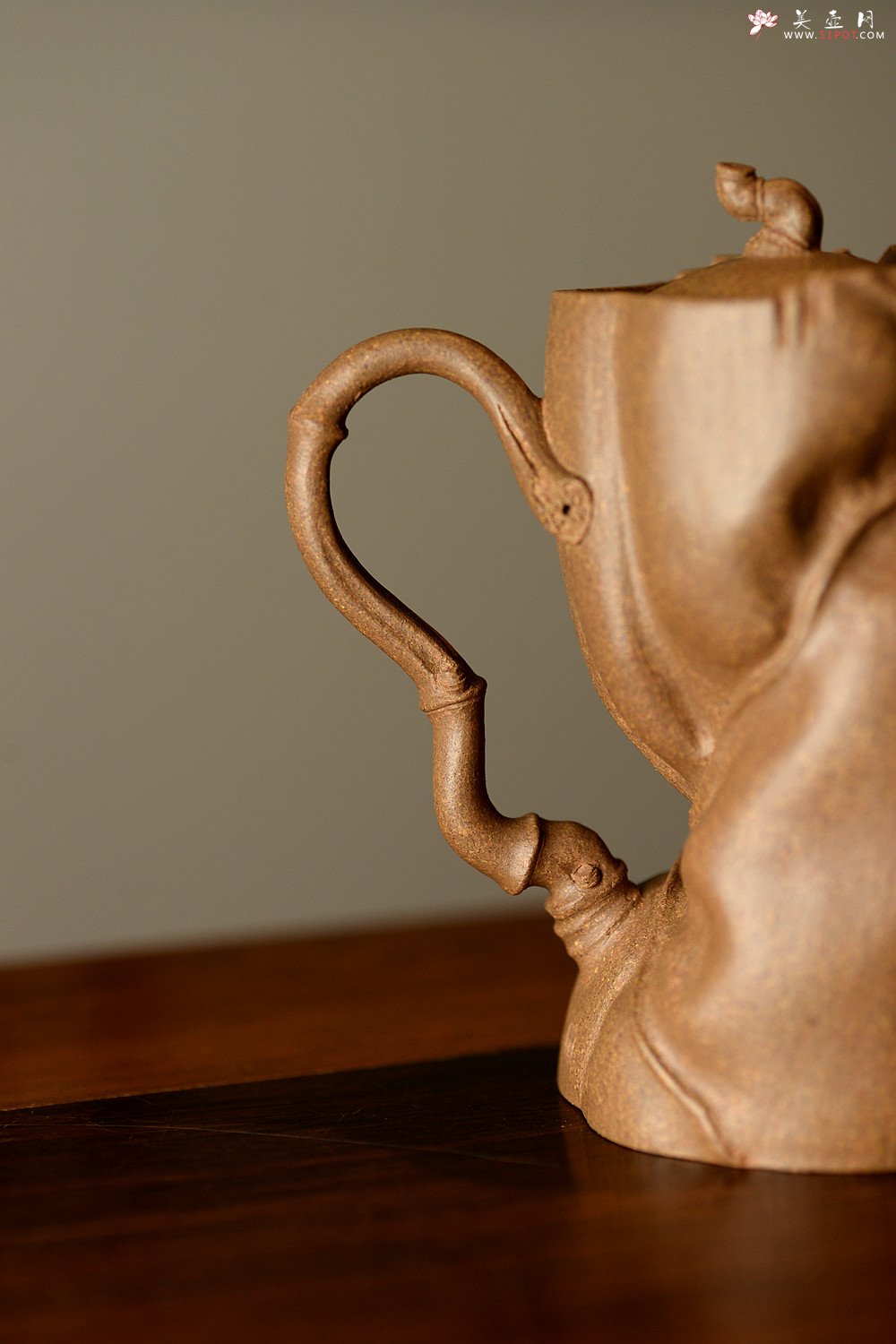 紫砂壶图片：林秀明丙申夏全手原创 摹竹韵寓隐逸之风 隐逸二式 养怡之福可得永年 - 宜兴紫砂壶网