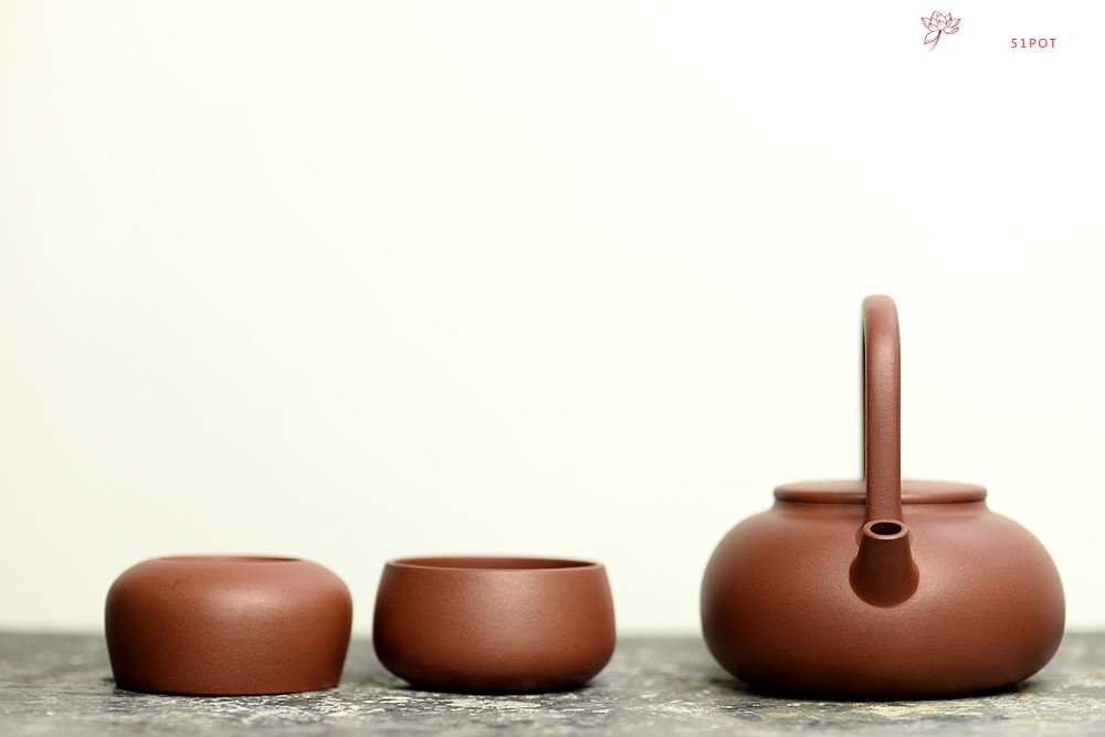 紫砂壶图片：于洪霞丙申春全手作品 清爽秀气 做工精致 提香套组 - 宜兴紫砂壶网