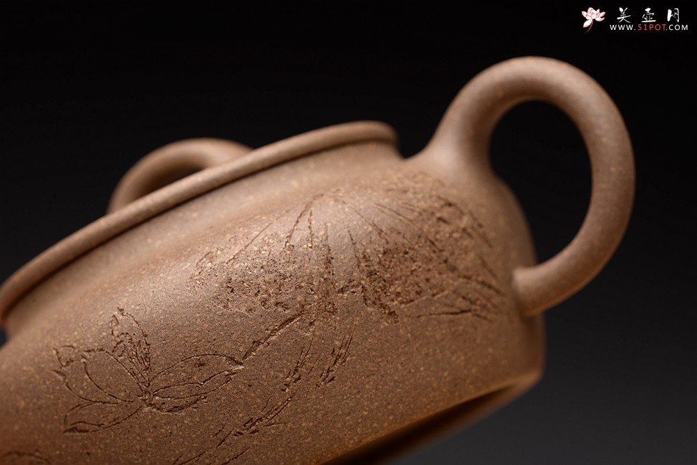 紫砂壶图片：周路健全手新作 过桥扁腹 大口小品实用 陆轶舟装饰 - 宜兴紫砂壶网