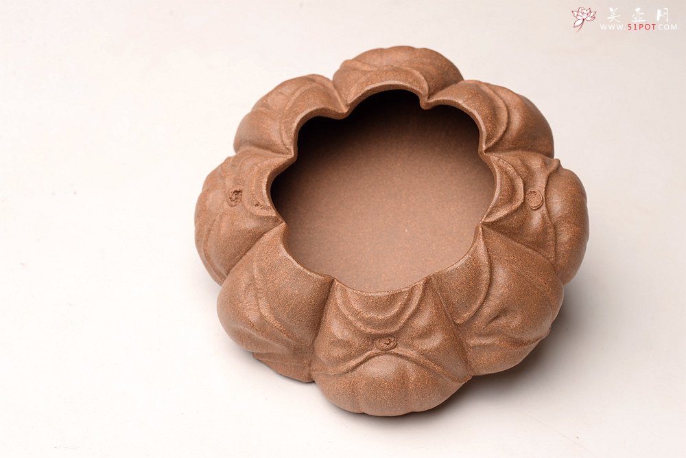 紫砂壶图片：林秀明丙申夏全手原创作品  文房雅器 龙鳞水盂 - 宜兴紫砂壶网