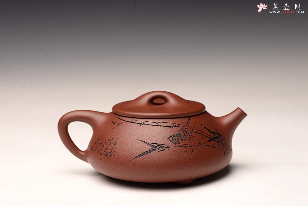 紫砂壶图片：厚重古朴 文人气息 景舟石瓢 送礼自品俱佳 精品 - 宜兴紫砂壶网