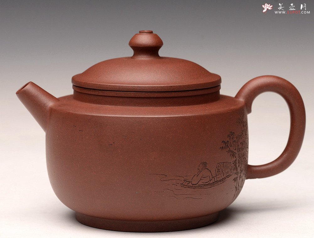 紫砂壶图片：朱牧清精致作品 宫灯 古朴文气 炮管直流 杀茶利器 - 宜兴紫砂壶网