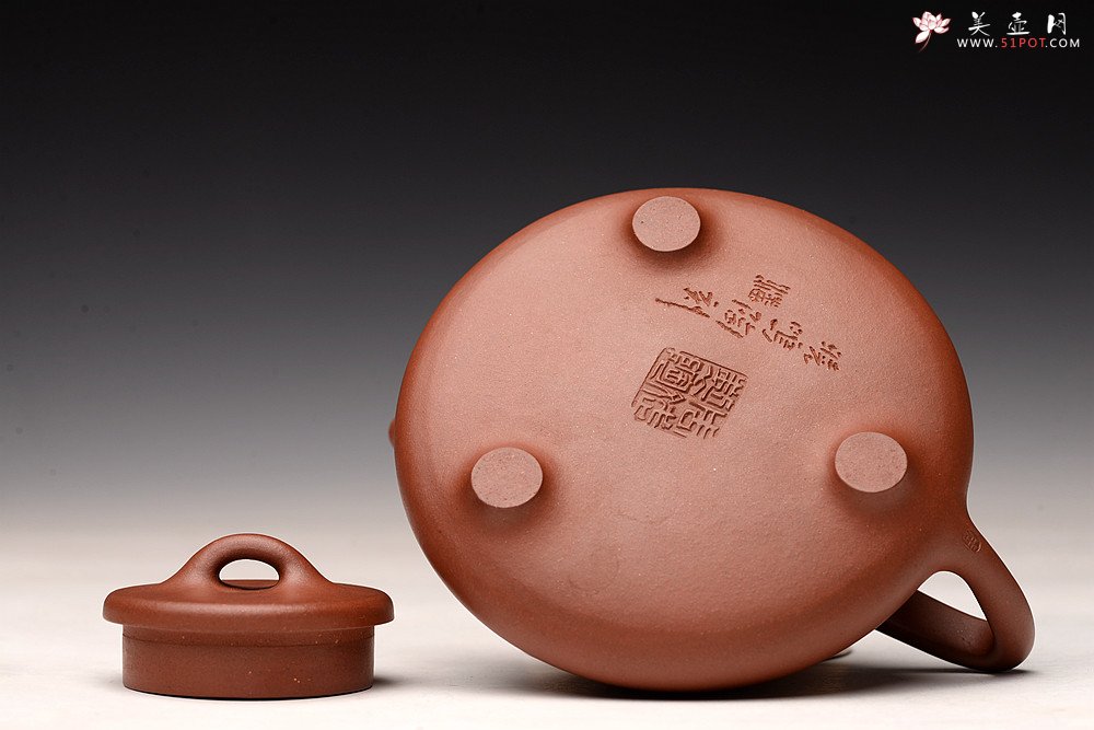 紫砂壶图片：周斌文人作品 全手摹古石瓢 储云高徒潘晓鸣装饰  - 宜兴紫砂壶网