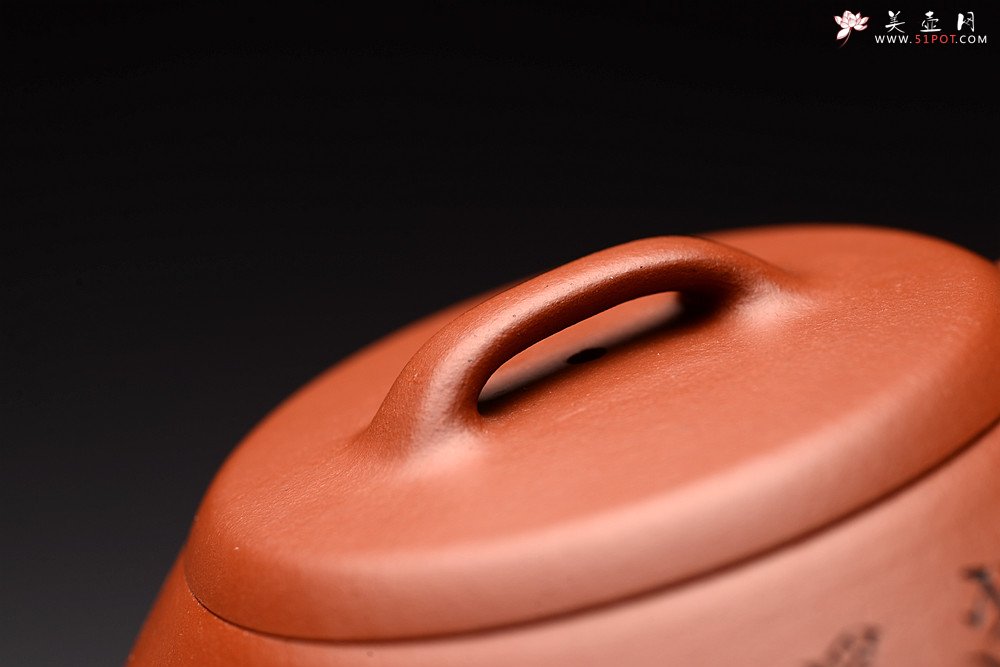 紫砂壶图片：张云熙丙申夏全手精品 雅致耐品 杀茶利器 新味朱泥石瓢 装饰文气 - 宜兴紫砂壶网