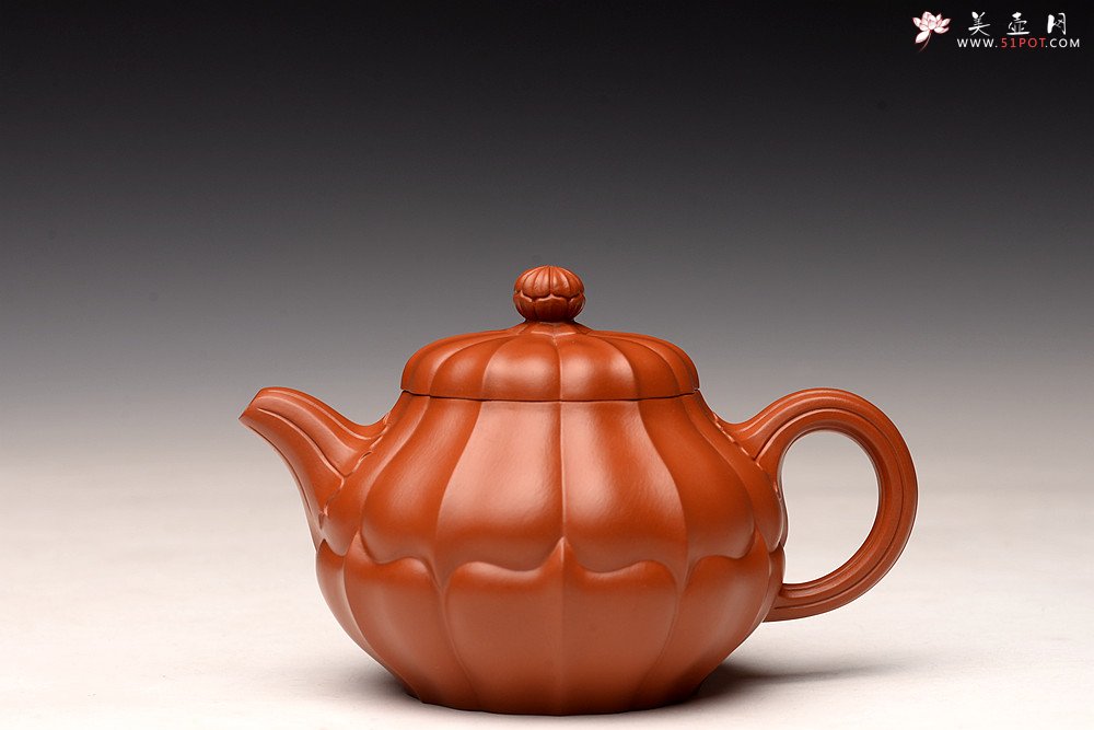 紫砂壶图片：精美之作 朱泥高合菱  做工细致 - 宜兴紫砂壶网