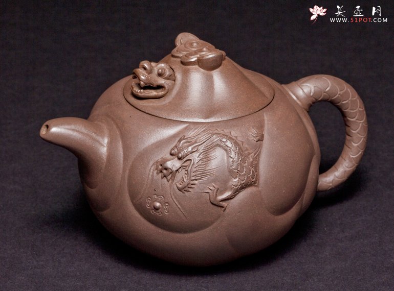 紫砂壶图片：鱼化龙 - 宜兴紫砂壶网