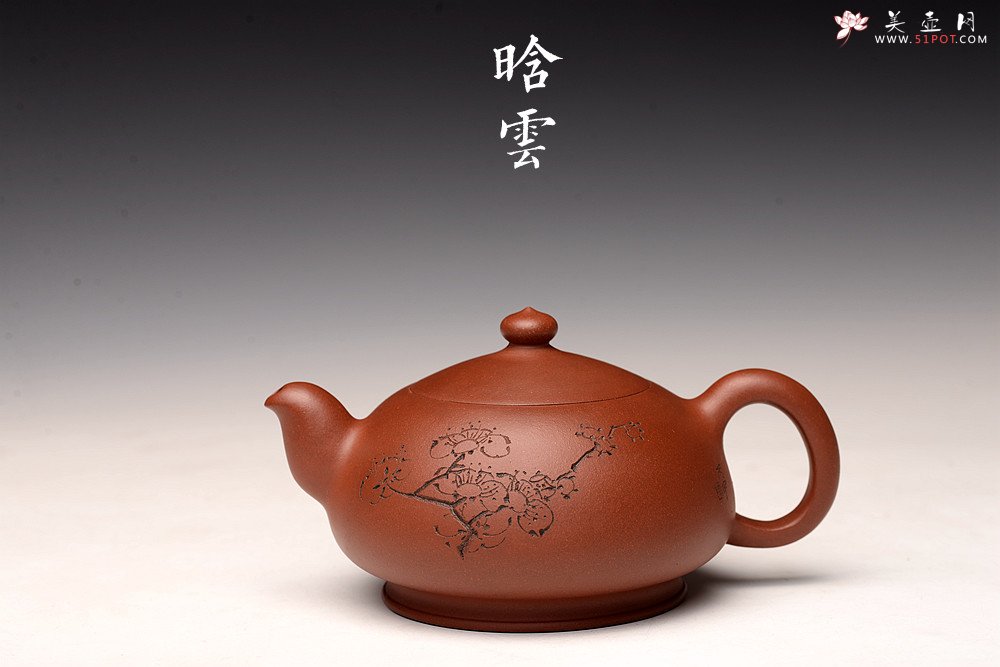 紫砂壶图片：弄梅生香 别具一格 出水如注 晗云 - 宜兴紫砂壶网